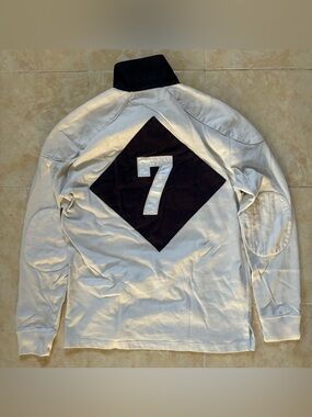 Vintage Polo by Ralph Lauren Navy and White Embroidered Rugby Polo Sz M